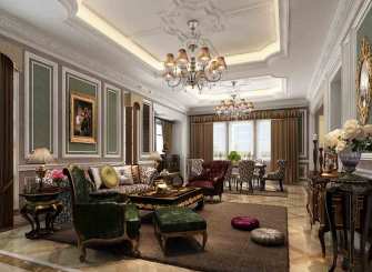 古典欧式风格客厅装潢设计欣赏