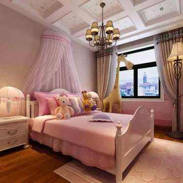 新古典粉色温馨卧室装修设...