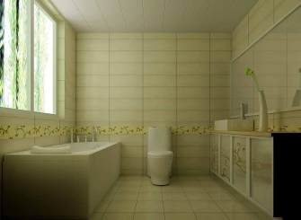 文艺素雅新中式风格三居室卫生间装修设计
