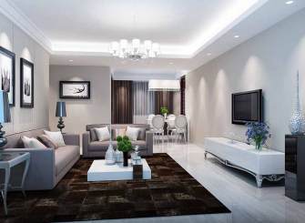 现代设计三居室客厅装修实例