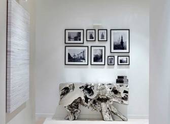 经典黑白简约照片墙装饰效果