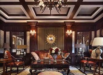 古典美式风格华丽客厅装修图