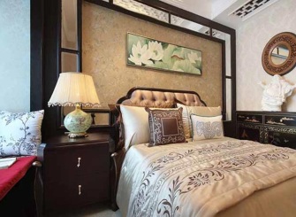 精致典雅混搭新中式风格卧室布置设计
