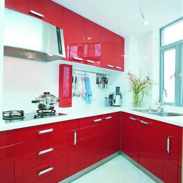 时尚红色现代风格厨房设计