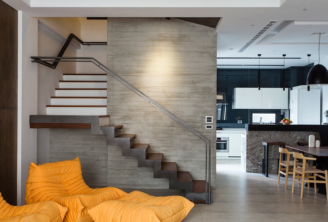 现代灰色楼梯设计欣赏