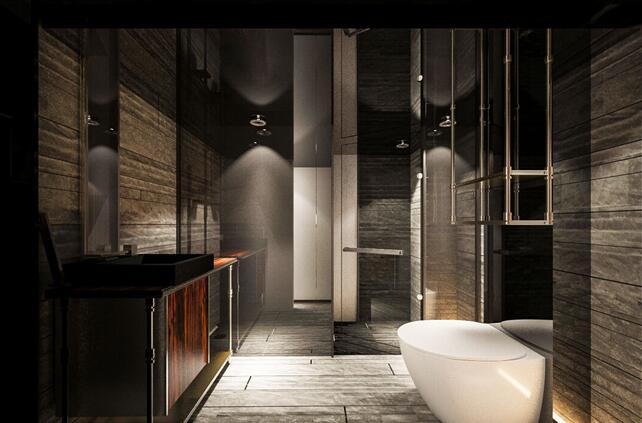 卫浴用具造型现代简约，但却在简单的线条中完美演绎了现代风格的精致特色。