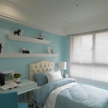 新古典元素蓝色卧室装修设...