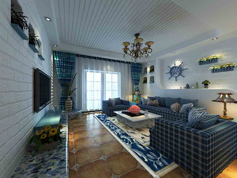 白色的沙发背景墙将家居的格调，以直白的方式展现出来。简单的绿植让空间充满清新感。