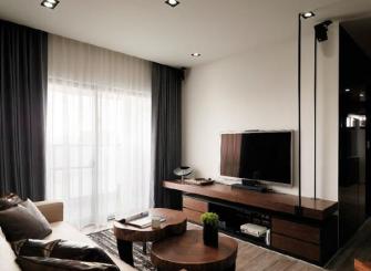 大气温馨现代风格三居室客厅装修实例