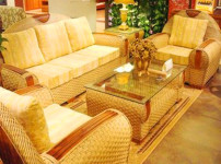竹编沙发图片