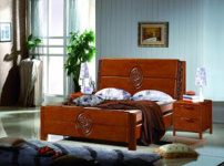 欧情家居实木床的图片