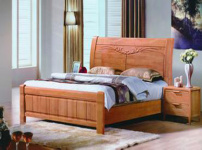 欧情家居实木床的图片