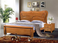 欧情家居实木床的图片