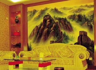简欧风格酒店壁画装修图片-简欧风格茶几图片