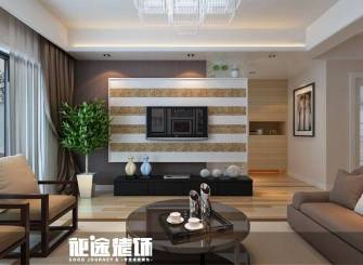 现代简约二居室客厅效果图