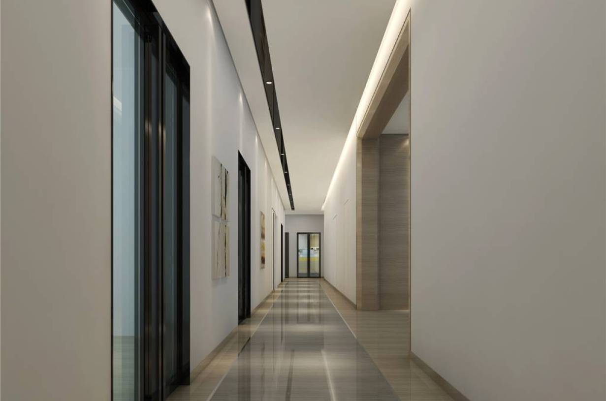 现代风格标准层走廊装修效果图