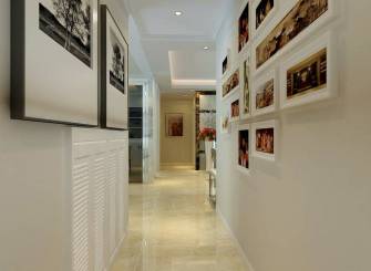 现代简约风格走廊照片墙装修效果图