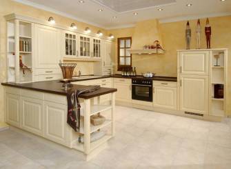 简约欧式风格厨房装修效果图-简约欧式风格整体橱柜图片