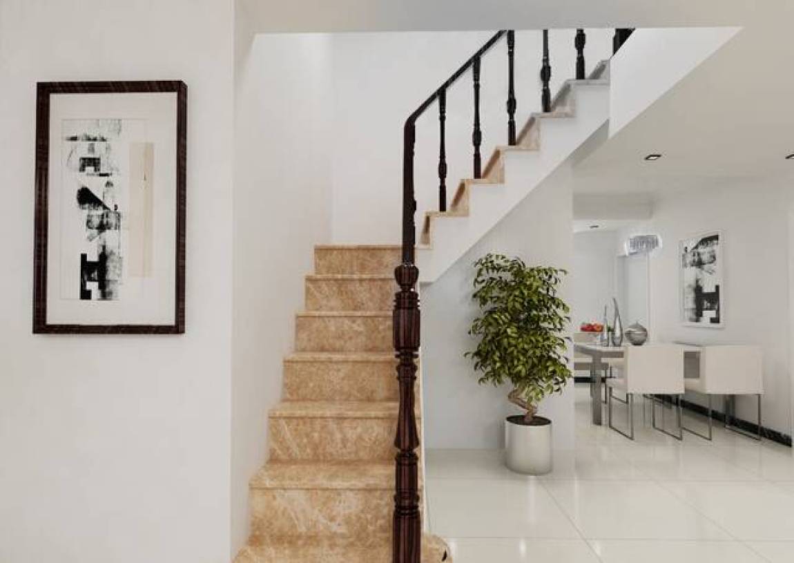 简约风格室内楼梯设计装修效果图-简约风格椅凳图片