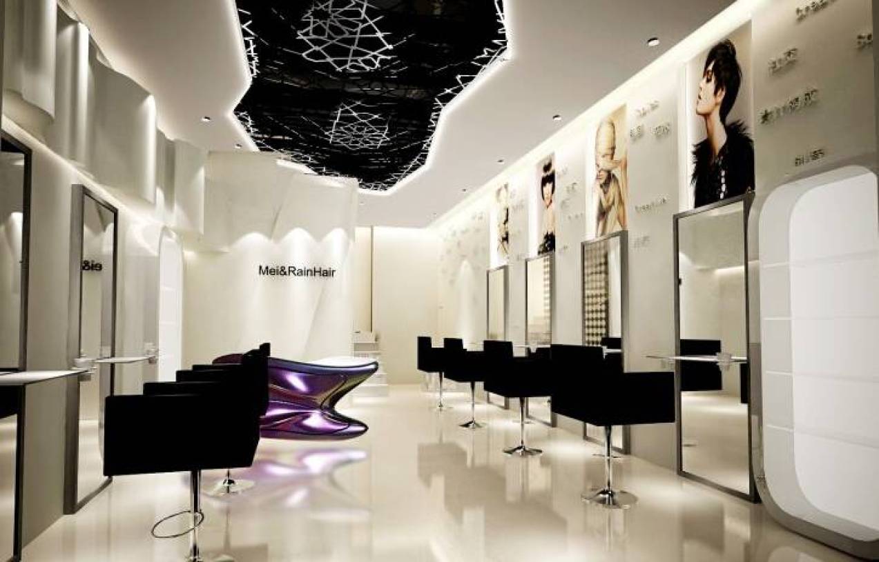 理发店装修吊顶效果图