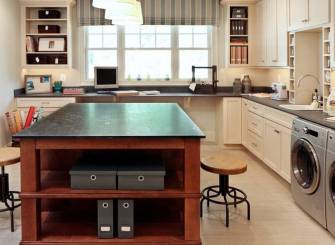 简约欧式风格厨房整体橱柜装修效果图-简约欧式风格整体橱柜图片