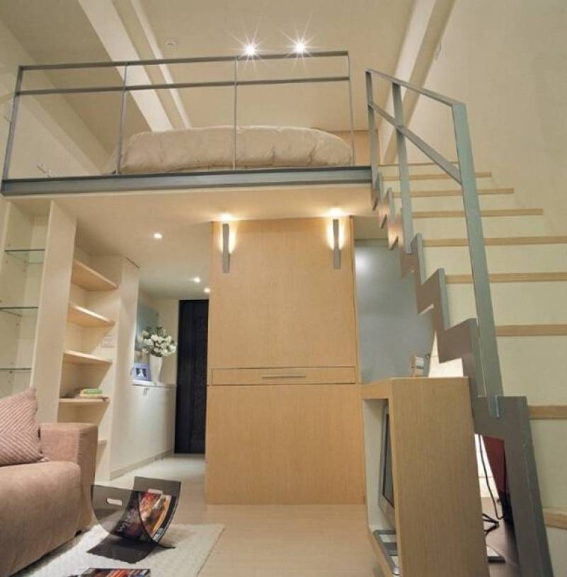 现代风格loft小公寓卧室装修效果图