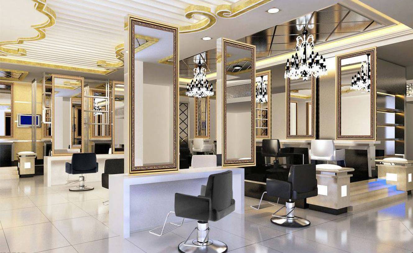 现代风格理发店吊顶装修效果图-现代风格转椅图片
