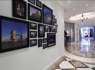 现代风格走廊装修图片，现代照片墙图片