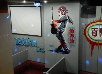 酒吧墙绘图片