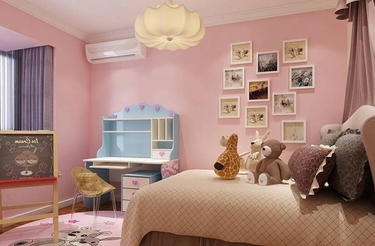 粉色童趣的公主房装修效果图