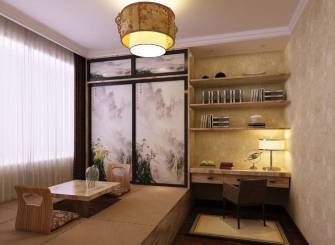 新古典风格书房背景墙装修效果图-新古典风格组合柜图片