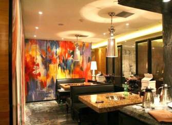 现代风格酒店壁画装修图片-现代风格沙发图片