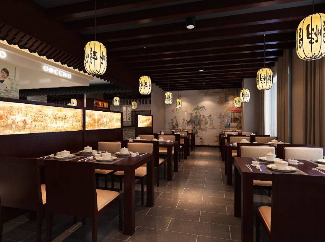 新中式风格餐饮区装修效果图