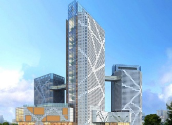 现代风格办公楼外观设计效果图 