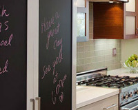 厨房被黑板涂鸦墙承包了，意想不到的新世界