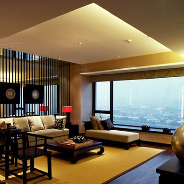 米色中式客厅设计