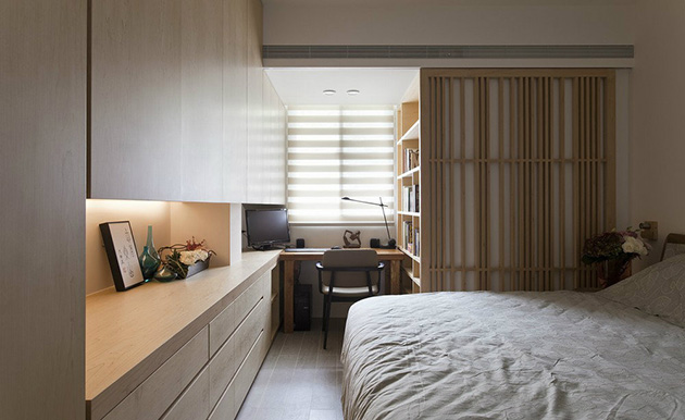 主卧室-一体化链接呈现的机能配置，诠释出简约风格中的细腻质感。