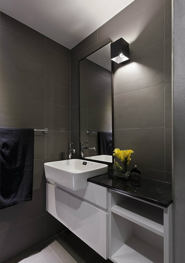卫浴-以板岩的内敛质感铺述，打造精品旅店般的卫浴空间。