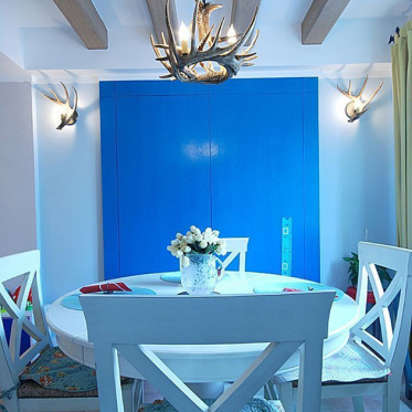 蓝色地中海餐厅吊顶欣赏