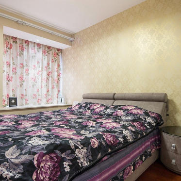 紫色欧式卧室装修图