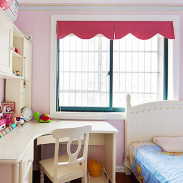 粉色美式卧室效果设计