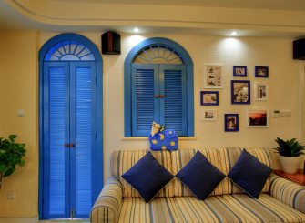 地中海别墅客厅设计装修效果图