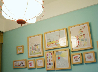 美式儿童房间照片墙设计