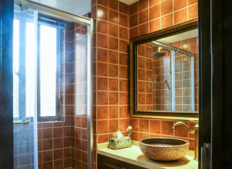 美式别墅室内卫生间设计效果图片