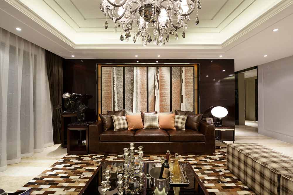 精致欧式风格设计的客厅让人感觉十分气派。
