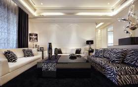 轻奢现代风格150平二居室装修设计