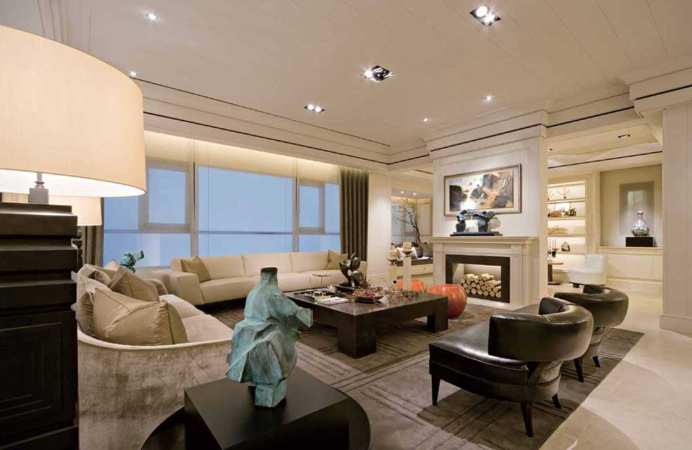 客厅的装修有着浓浓的美式风，一个小小的客厅摆件就可以体现户主的品味与格调。