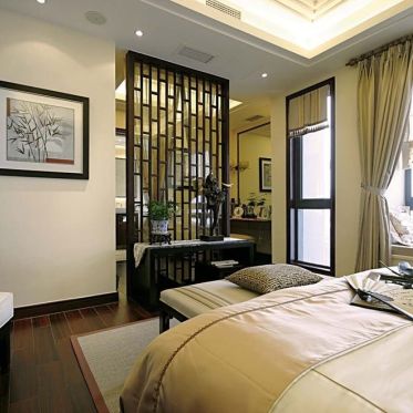 中式雅致文艺卧室装潢设计