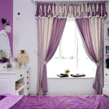 浪漫紫色温馨雅致欧式卧室...
