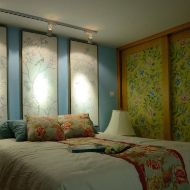 新古典风格雅致彩色卧室装...